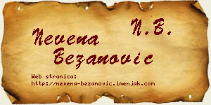 Nevena Bežanović vizit kartica